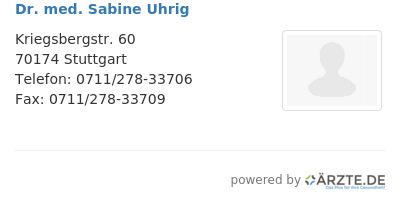 Dr med sabine uhrig