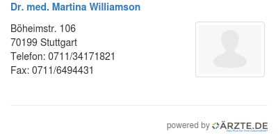 Dr med martina williamson