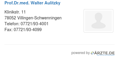 Prof dr med walter aulitzky
