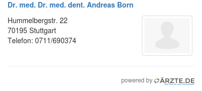 Dr med dr med dent andreas born
