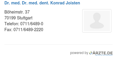 Dr med dr med dent konrad joisten