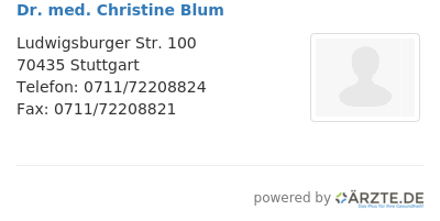 Dr med christine blum