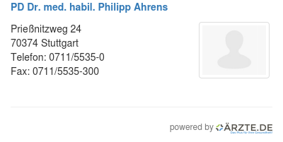 Pd dr med habil philipp ahrens