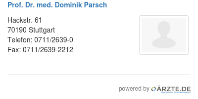 Prof dr med dominik parsch
