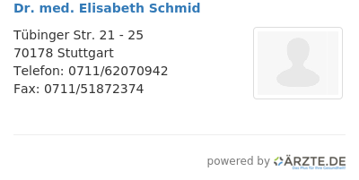 Dr med elisabeth schmid