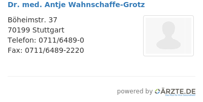 Dr med antje wahnschaffe grotz