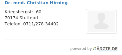 Dr med christian hirning