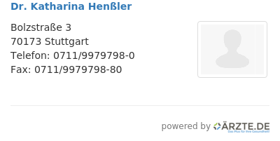 Dr katharina henssler