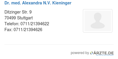 Dr med alexandra n v kieninger