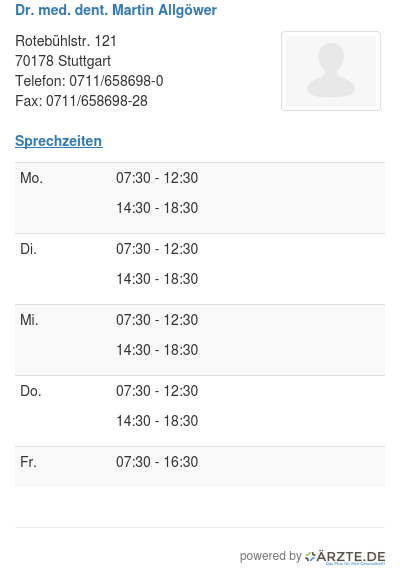 Dr med dent martin allgoewer