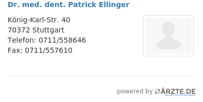 Dr med dent patrick ellinger