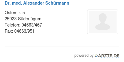 Dr med alexander schuermann