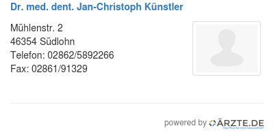 Dr med dent jan christoph kuenstler