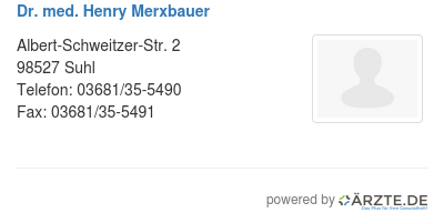 Dr med henry merxbauer