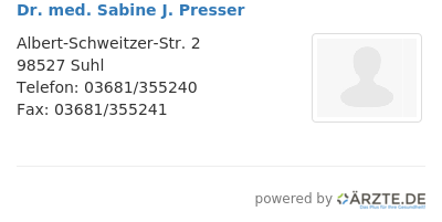 Dr med sabine j presser 666163