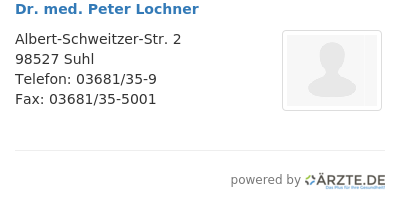 Dr med peter lochner
