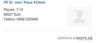 Pd dr med klaus kuettner