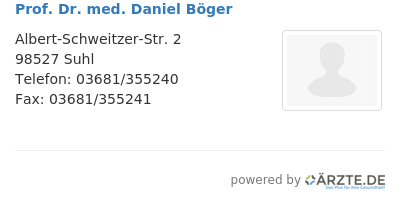 Prof dr med daniel boeger