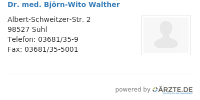 Dr med bjoern wito walther