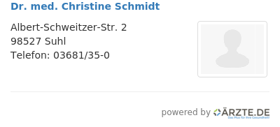 Dr med christine schmidt 646109