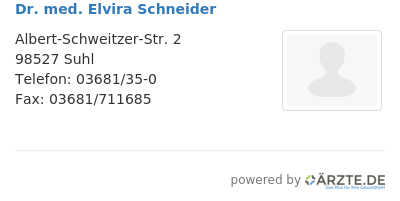Dr med elvira schneider