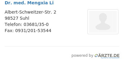 Dr med mengxia li
