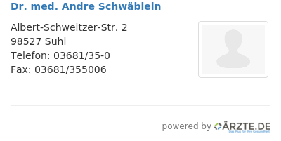 Dr med andre schwaeblein