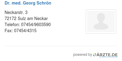 Dr med georg schroen