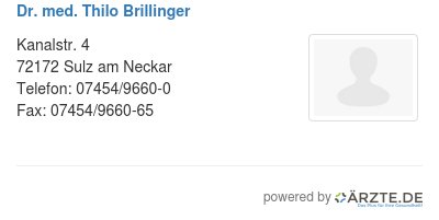 Dr med thilo brillinger