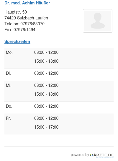 Dr med achim haeusser