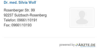 Dr med silvia wolf