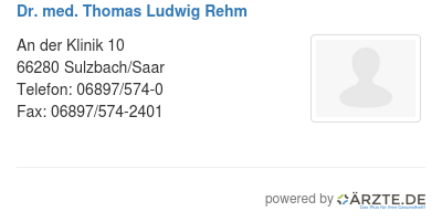 Dr med thomas ludwig rehm
