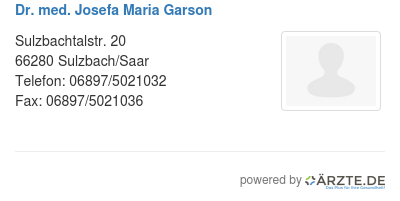 Dr med josefa maria garson