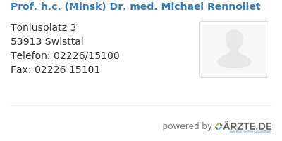Prof h c minsk dr med michael rennollet