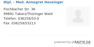 Dipl med annegret heusinger
