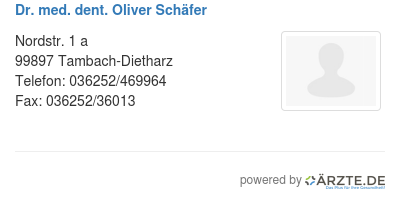 Dr med dent oliver schaefer