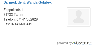 Dr med dent wanda golabek