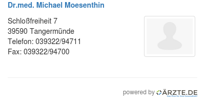 Dr med michael moesenthin