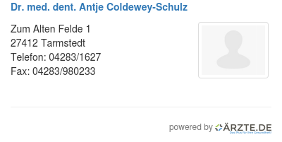Dr med dent antje coldewey schulz