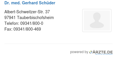 Dr med gerhard schueder