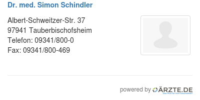 Dr med simon schindler