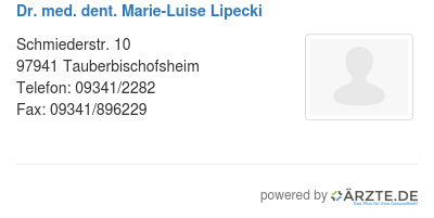 Dr med dent marie luise lipecki