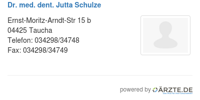 Dr med dent jutta schulze