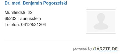 Dr med benjamin pogorzelski 445583