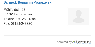 Dr med benjamin pogorzelski