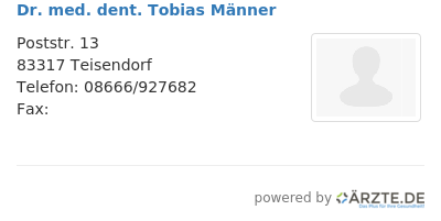 Dr med dent tobias maenner