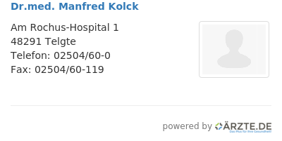 Dr med manfred kolck
