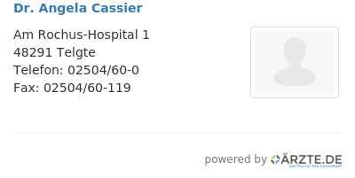 Dr angela cassier