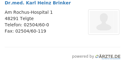 Dr med karl heinz brinker