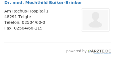 Dr med mechthild buiker brinker